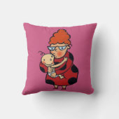 赤の伯母さんからの大きいこんにちはの抱擁 クッション (裏面)