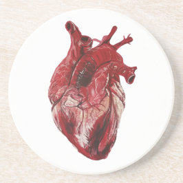 赤の健康ハート コースター