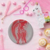 赤の側面の天使 ペーパープレート (パーティー)