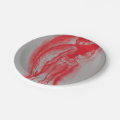 赤の側面の天使 ペーパープレート (アングル)