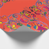 赤の北鳥 ラッピングペーパー (角)