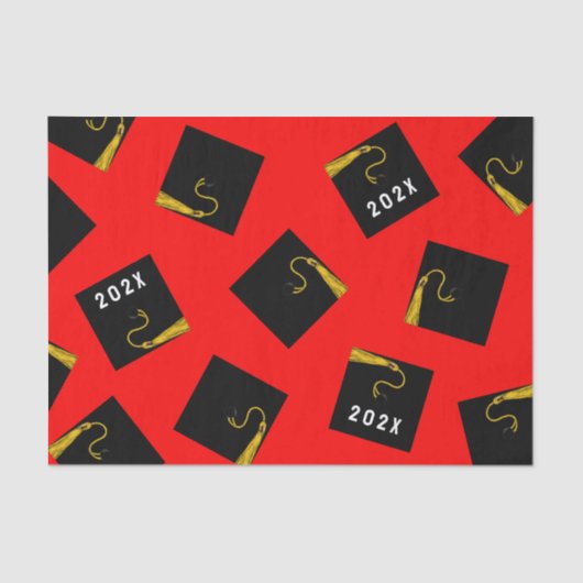 赤の卒業式ティッシュペーパー 薄葉紙 (正面)