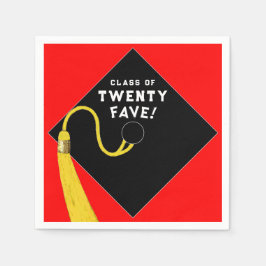 赤の卒業式2025パーティー スタンダードカクテルナプキン