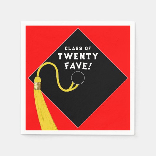 赤の卒業式2025パーティー スタンダードカクテルナプキン (正面)