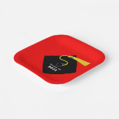 赤の卒業式2025パーティー ペーパープレート (傾斜あり)