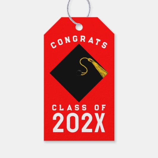 赤の卒業式2025 カスタマイズ ギフトタグ (正面)