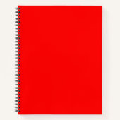 赤の原色の平無地の面 ノートブック (正面)