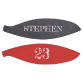 赤の名パーソナライズされた前番号チャルクボードのエッチング バスケットボール (パネル)