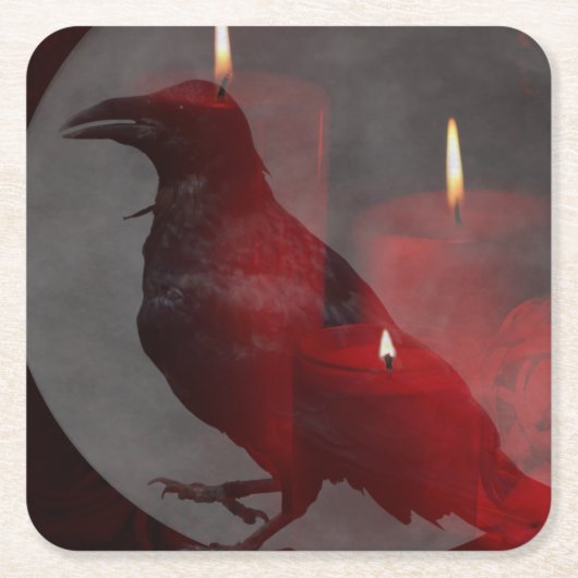 「赤の呪文の下に」 スクエアペーパーコースター (正面)
