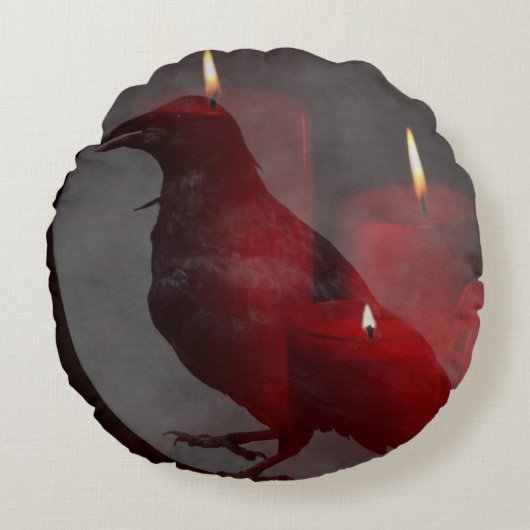「赤の呪文の下に」 ラウンドクッション (正面)