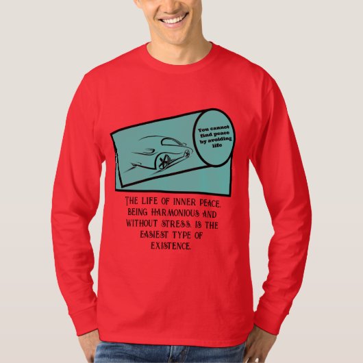 赤の基本フード付 Tシャツ (正面)