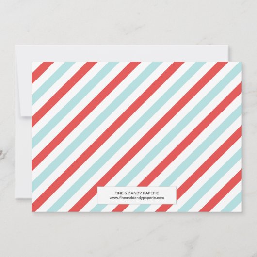 赤の大きなもの | FIRST誕生日招待状 招待状 (裏面)