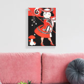 赤の女の子 キャンバスプリント (インサイチュ (リビング))