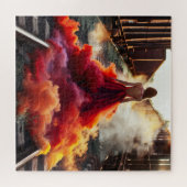 赤の女性 ジグソーパズル (横)