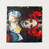 赤の女王としてのアリス タペストリー (正面(横))