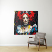 赤の女王としてのアリス タペストリー (インサイチュ)