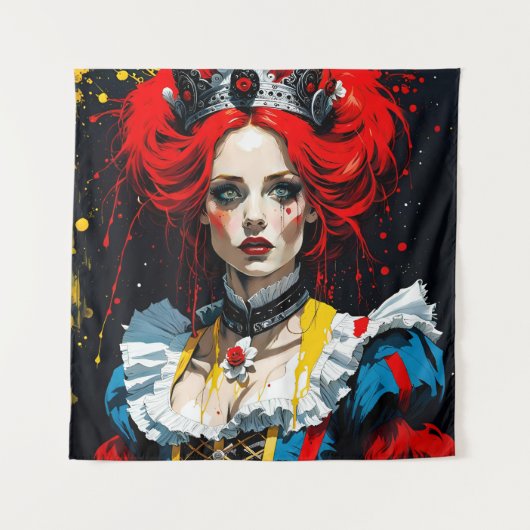 赤の女王としてのアリス タペストリー (正面)