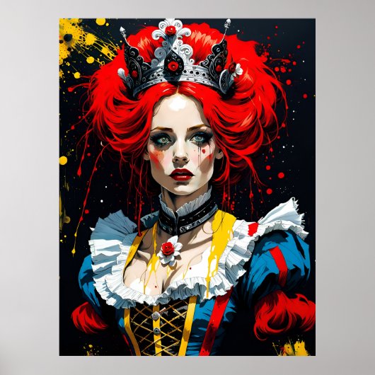 赤の女王としてのアリス ポスター (正面)