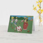 赤の女王 カード (黄色い花)