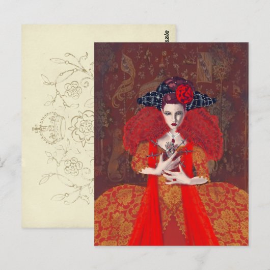 赤の女王 ポストカード (正面/裏面)