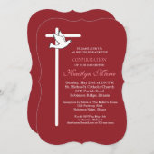 赤の娘の確認十字の鳩 招待状 (正面/裏面)