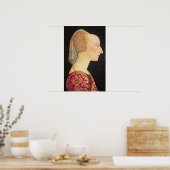 赤の婦人のポートレート, 1460-70 ポスター (キッチン)