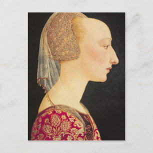 赤の婦人のポートレート, 1460-70 ポストカード