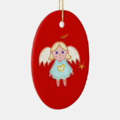 赤の少し天使 セラミックオーナメント (右)