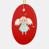 赤の少し天使 セラミックオーナメント (左)