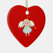 赤の少し天使 セラミックオーナメント (右)