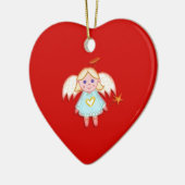 赤の少し天使 セラミックオーナメント (左)