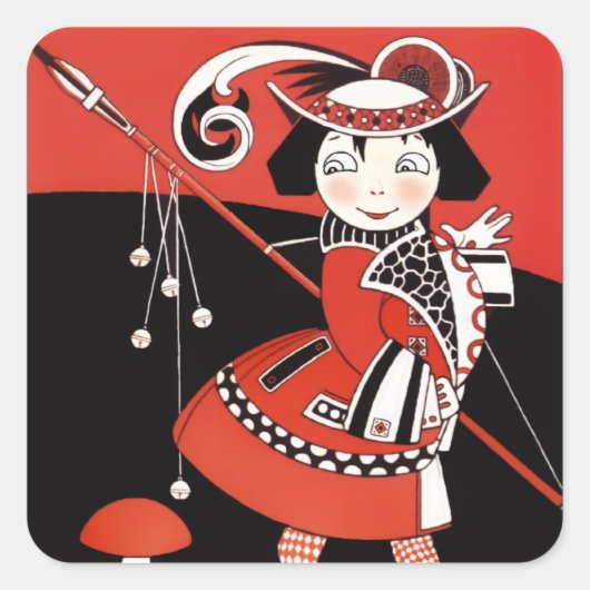 赤の少女 スクエアシール (正面)