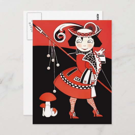 赤の少女 ポストカード (正面/裏面)