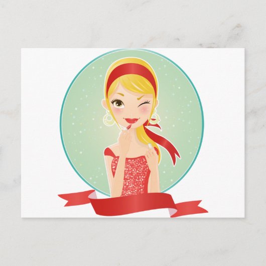 赤の少女 ポストカード (正面)
