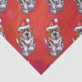 赤の帽子パターンの聖バーナード 薄葉紙 (詳細)