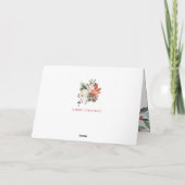 赤の平和と喜び | フローラメリークリスマス シーズンカード (裏面)