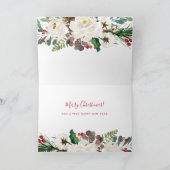 赤の平和と喜び | フローラメリークリスマス シーズンカード (内部)