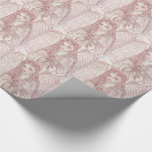 赤の平和な天使 ラッピングペーパー (角)