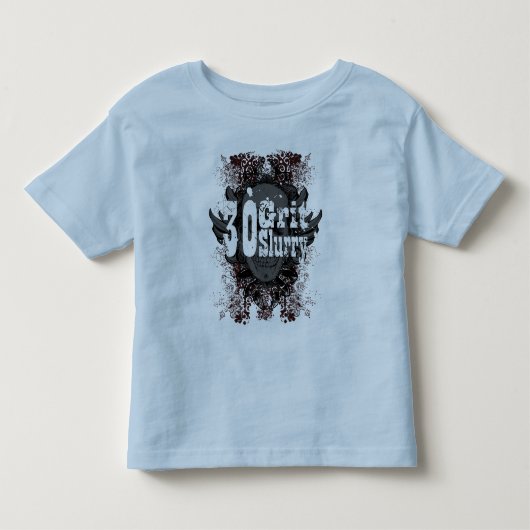 赤の幼児30の屑のスラリー トドラーTシャツ (正面)