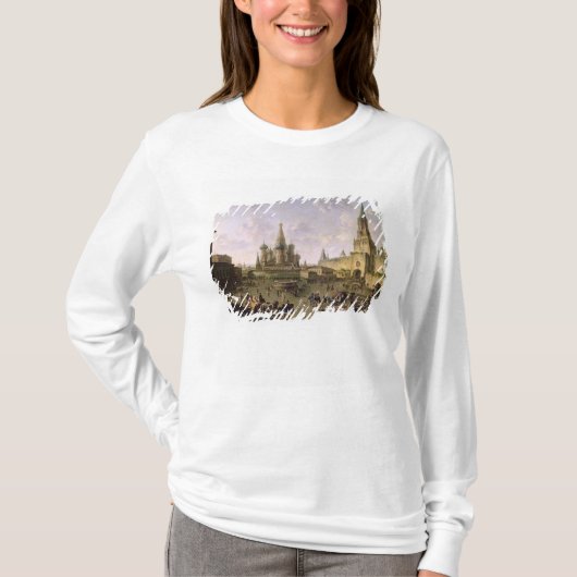 赤の広場、モスクワ1801年 Tシャツ (正面)