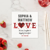 赤の後ずっと楽しく笑い結婚を スタンダードカクテルナプキン (インサイチュ)