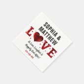 赤の後ずっと楽しく笑い結婚を スタンダードカクテルナプキン (角)