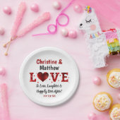 赤の後ずっと楽しく笑い結婚を ペーパープレート (パーティー)