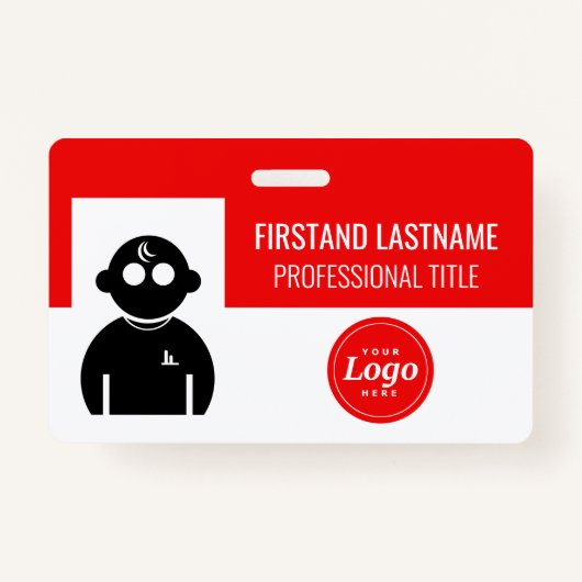 赤の従業員 バッジ (正面)