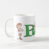 赤の惑星のマグ コーヒーマグカップ (左)