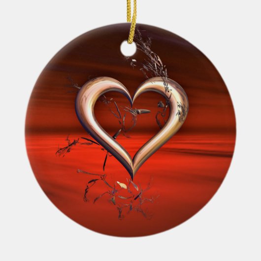 赤の愛のために セラミックオーナメント (正面)