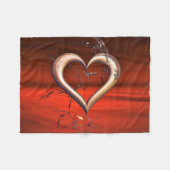 赤の愛のために フリースブランケット (正面(横))