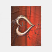 赤の愛のために フリースブランケット (正面)