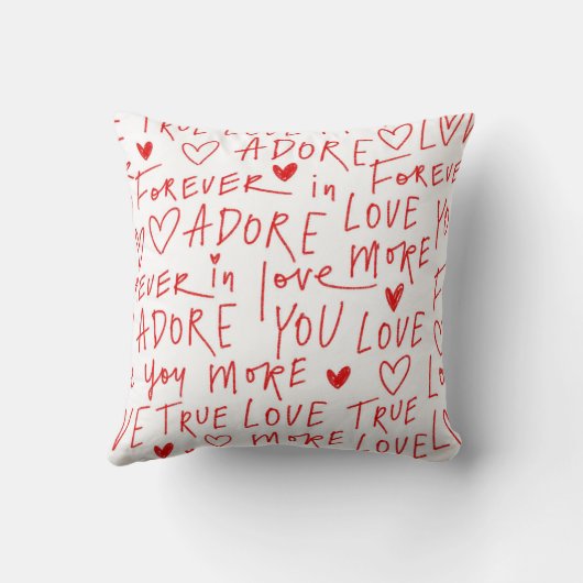 赤の愛の表現 クッション (裏面)