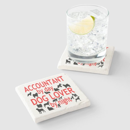 赤の愛犬会計士 ストーンコースター (横)